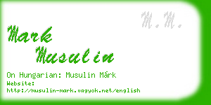mark musulin business card
